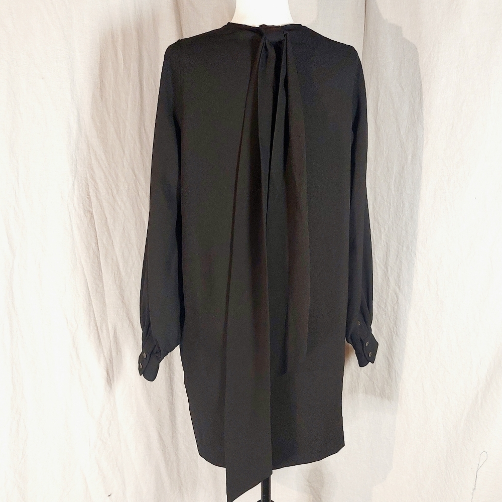 Ganni black bishop-sleeve mini dress, EU36, NWT - Picture 5 of 13